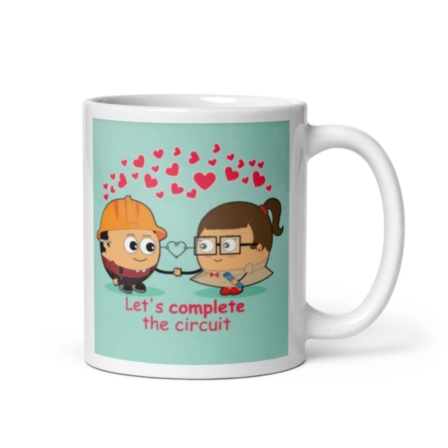 Webelkart®️ Valentine's Gift Combo of Lets Complete The Circuit Coffee Mug with 1 Golden Rose with Gift Box and 1 Couple Showpiece and 1 Massage Bottle Set