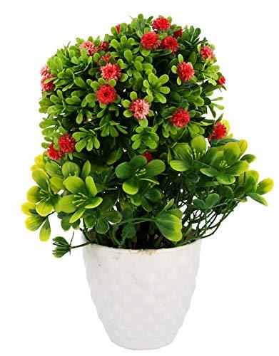 WebelKart by JaipurCrafts Artificial Ceramic, Polyester and Polyurethane Bonsai Plant in a Pot (18 cm x 18 cm x 25 cm, Multicolor)