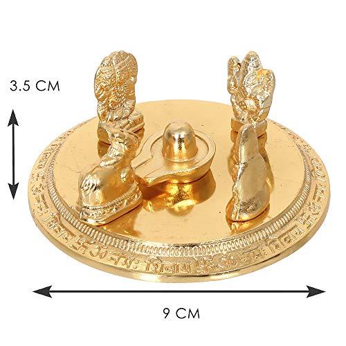 Webelkart Gold Plated Shiv Parivar with Shivling Shri Kartik Shri Ganesh and Shri Nandi