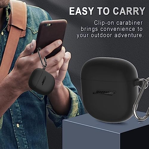 Zitel Case for Bose QuietComfort Earbuds II - Hollow Out Design Silicone Cover - Black