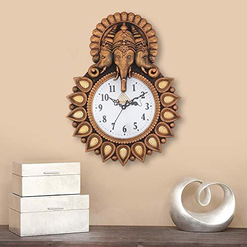 Webelkart Plastic Wall Clock (Copper, 11.75 Inch)