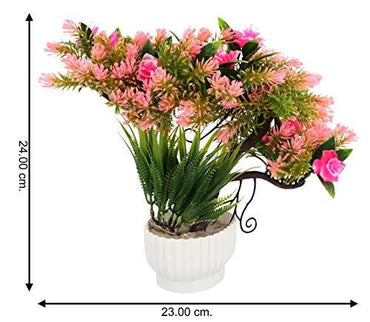 WebelKart by JaipurCrafts Artificial Ceramic, Polyester and Polyurethane Bonsai Plant in a Pot (23 cm x 16 cm x 24 cm, Multicolor)