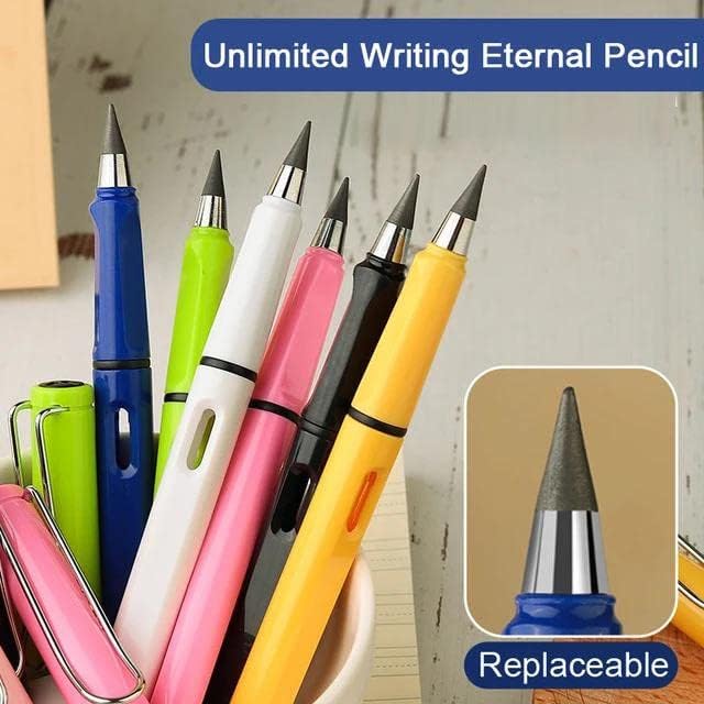 EverWrite: Reusable Inkless Pencil (Pack of 4) – Everlasting Infinity Pencil with Eraser for Writing, Sketching & Drawing