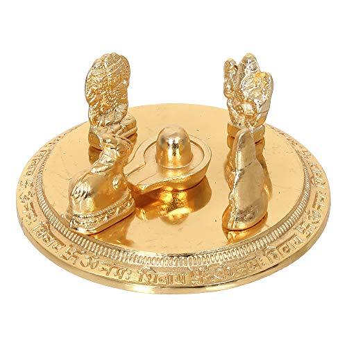 Webelkart Gold Plated Shiv Parivar with Shivling Shri Kartik Shri Ganesh and Shri Nandi