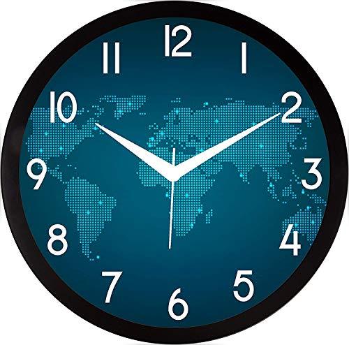 Webelkart Designer Plastic Wall Clock for Home/Living Room/Bedroom / Kitchen- 12 in, Plastic, Black