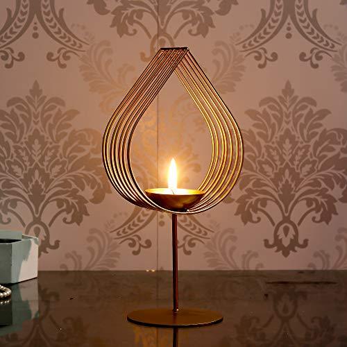 Webelkart Decorative Golden Eye Wall Sconce Candle Holder with Beautiful Glass for Home Decoration, for Home Room Bedroom Lights Decoration | Made in India Products - Free Tea Light Candles