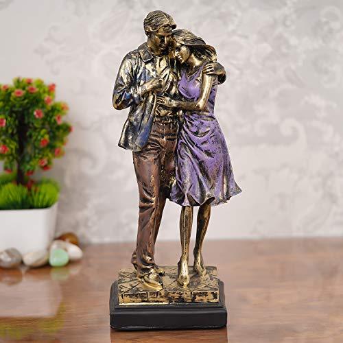 Webelkart Plastic Valentine Love Couple Statue 14 Inches Multicolour, 1 Piece