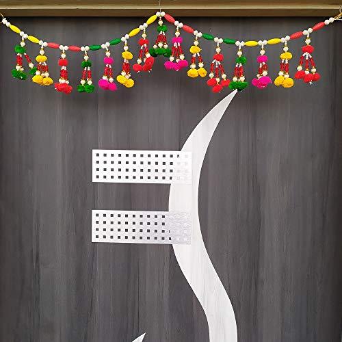 Webelkart Premium Colorful Beads Handmade Door Toran for Door Home Decoration and Diwali Decoration (Multicolored)- 36 Inch