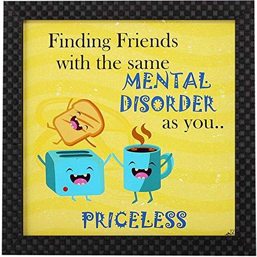 Webelkart Design Synthetic Motivational/Funny Quote Photo Poster Frame without Glass for Wall, Office, Study Room Decoration (Multicolour, 10 x 10 Inch)