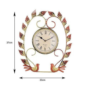 WebelKart Premium Antique 2 Birds Iron Wall Clock