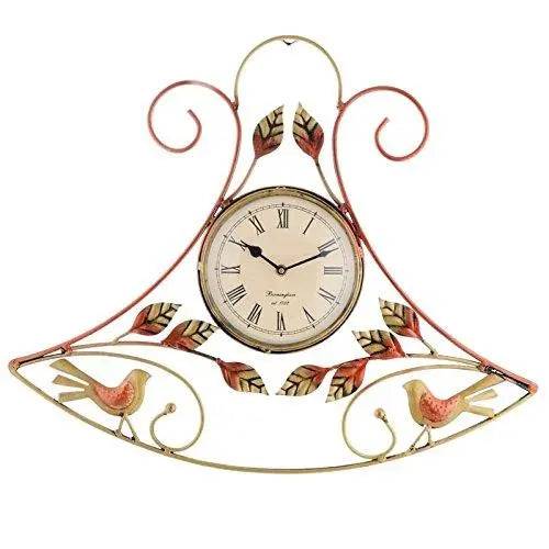 WebelKart Premium Antique 2 Birds Iron Wall Clock