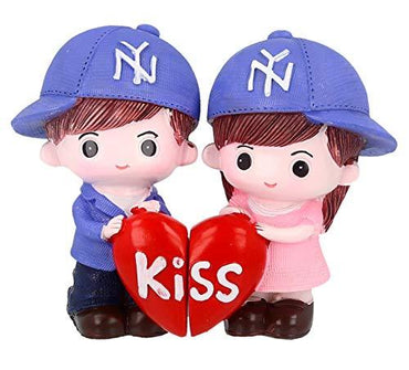 Webelkart Premium Combo of Rakhi Gift for Brother and Bhabhi and Kids with Premium Ceramic Couple Showpiece