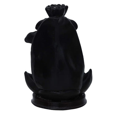 Webelkart Polyresin Shivling Backflow Smoke Incense Holder/Smoke Fountain for Home with Free10 Scented Incense Cones| Shiva Smoke Fountain | Shivling for Home Puja (Black,7 Inches)