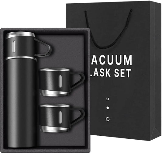 ThermoGift: 500ml Stainless Steel Vacuum Flask Gift Set with Insulated Cup – Perfect for Corporate & Festive Gifting