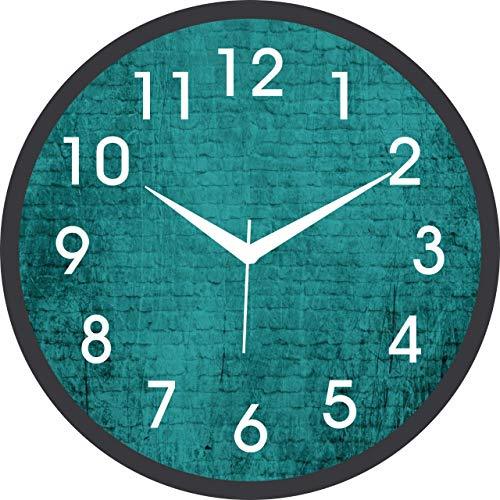 JaipurCrafts Plastic Wall Clock (Black_2 Inch X 12 Inch X 12 Inch)