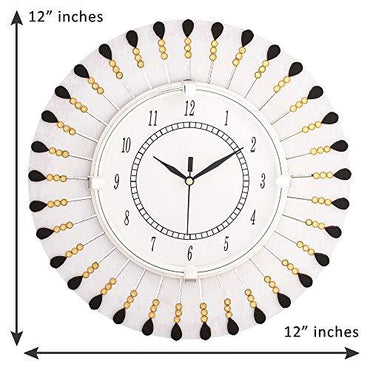 WebelKart Designer Wooden Wall Clock for Home/Living Room/Bedroom/Kitchen- 12 in (with Ajanta Brand Dial)