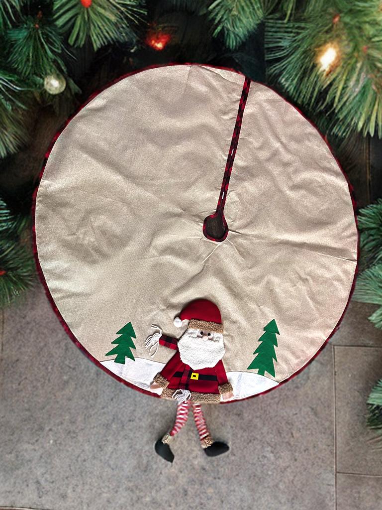 Santa 120 CM - large Christmas Skirt with hanging legs