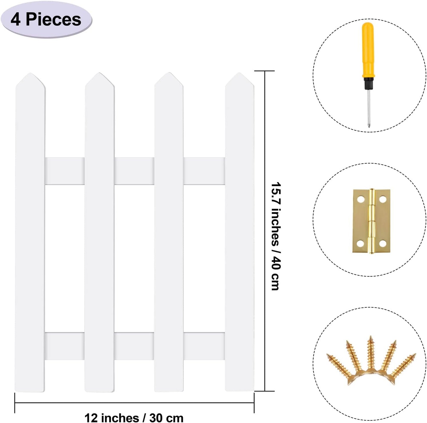 Christmas Tree Fences White Wooden