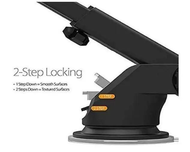Revolex: 360° Rotating Car Dashboard Mobile Holder with Strong Suction Cup & Quick Release Button