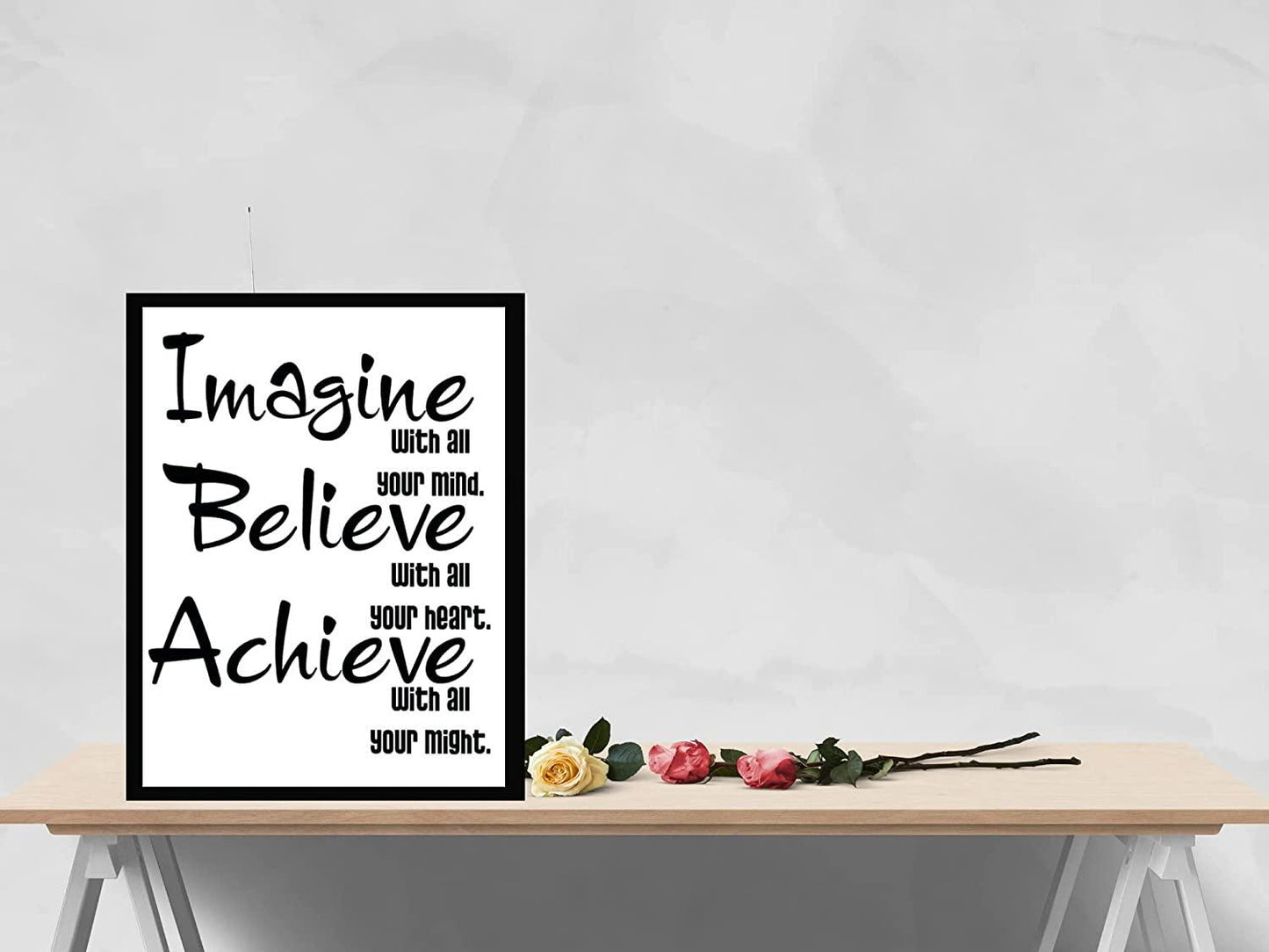 Webelkart Premium Motivational Quote Photo Frame for Wall, Office, Study Room Decoration Poster Framed Without Glass, Size - 14 x 11 INCH