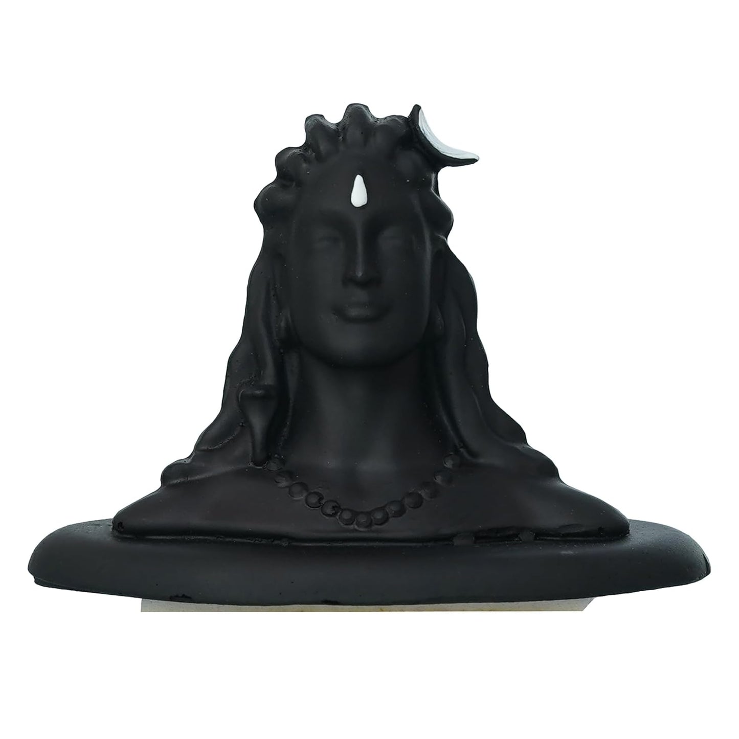 JaipurCrafts Premium Polyresin Adiyogi Shiva Statue for Home and Car Dashboard (Self Adhesive, Black, 2.5 in)