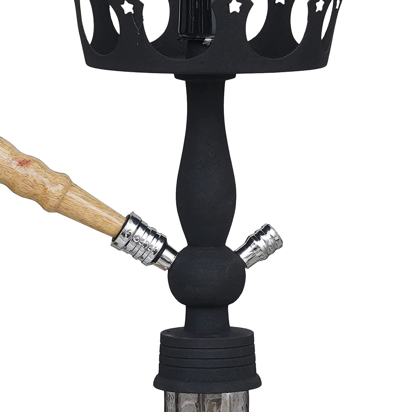 JaipurCrafts Antique King Designer Black Russian Hookah Set for Home Decor (17" Inches)