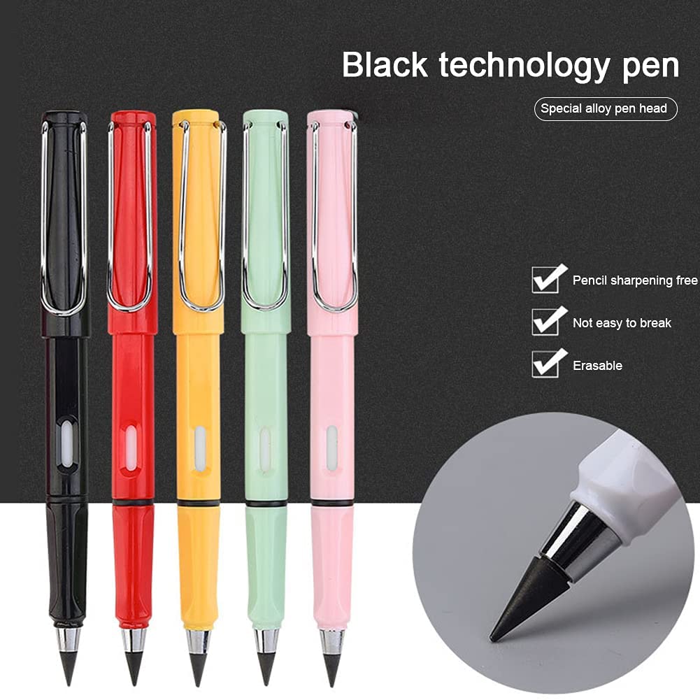 EverWrite: Reusable Inkless Pencil (Pack of 4) – Everlasting Infinity Pencil with Eraser for Writing, Sketching & Drawing