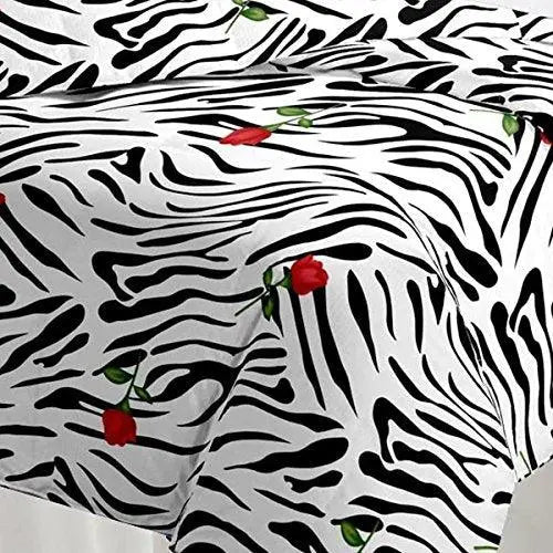 JaipurCrafts 220 TC Polycotton Single Blanket - Abstract, Red, Black and White