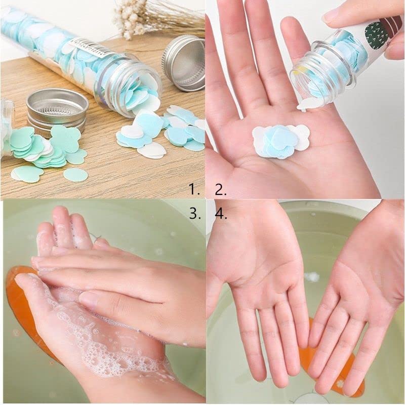 FruityClean: Cute Travel-Friendly Hand Soap Paper Flake Tubes (Set of 3) – Perfect for On-the-Go Hygiene