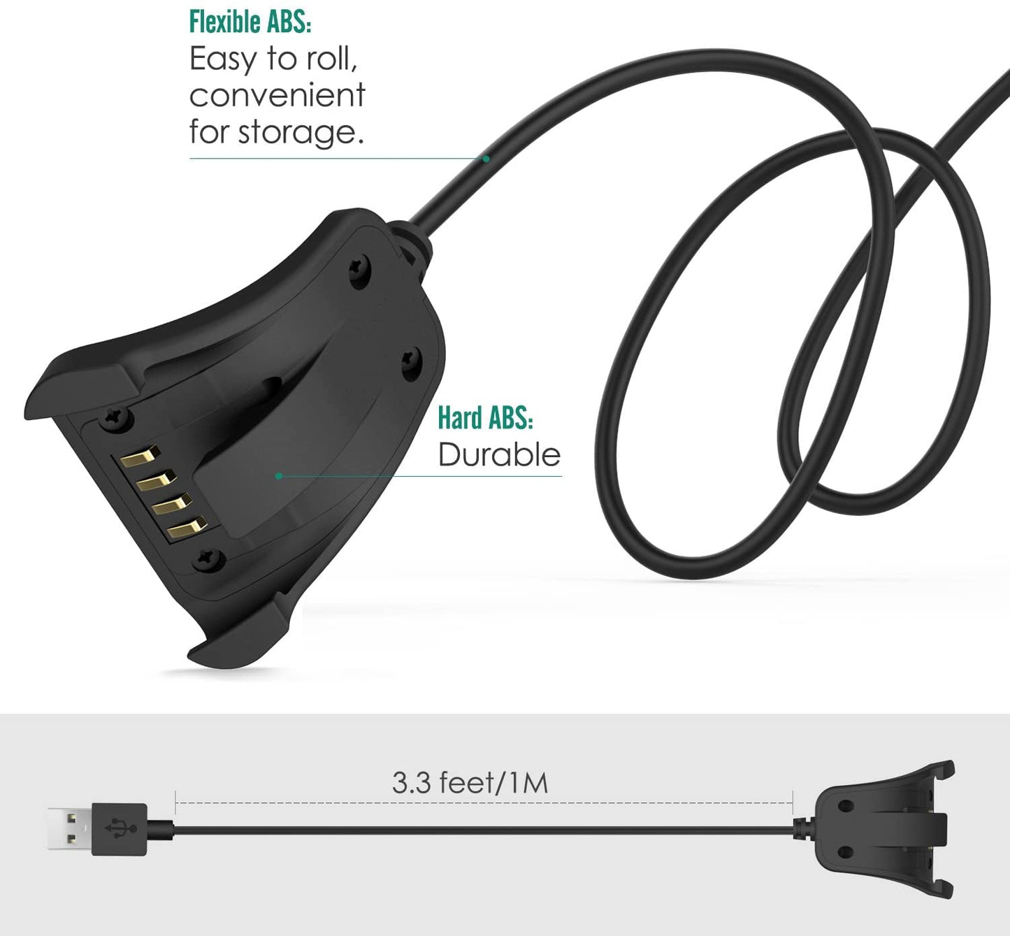 Zitel Charger for Tomtom Runner 2, Tomtom Runner 3, Spark 1 3, Golfer 2 SE, Adventurer