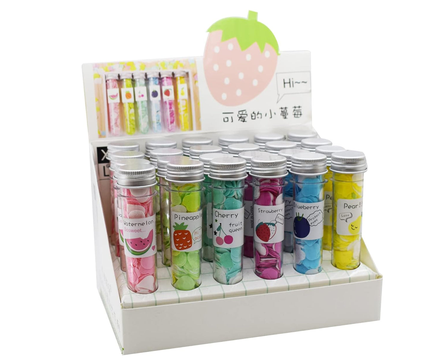FruityClean: Cute Travel-Friendly Hand Soap Paper Flake Tubes (Set of 3) – Perfect for On-the-Go Hygiene