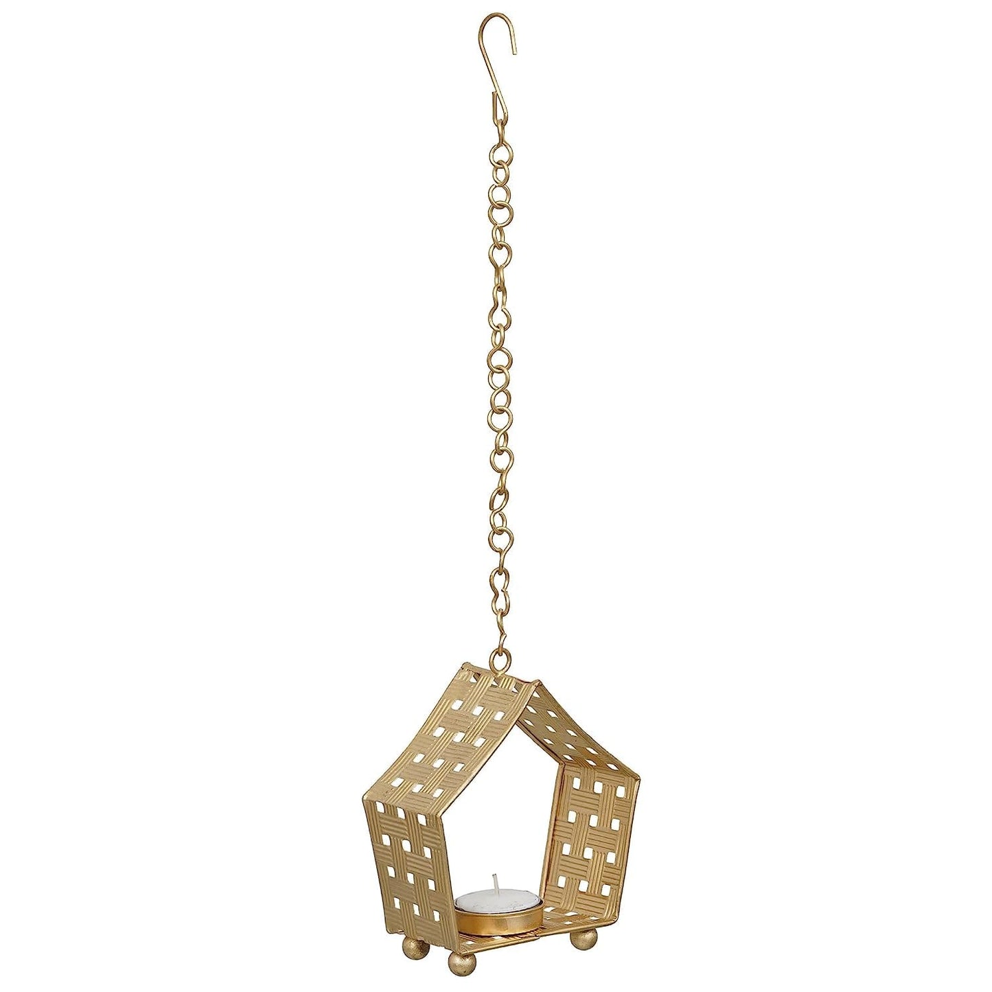 JaipurCrafts Premum Tree Shape Wall Decorative Hanging Metal Tealight Candle Holder for Balcony Living Room - Candle Holder for Diwali and Christmas Decorations