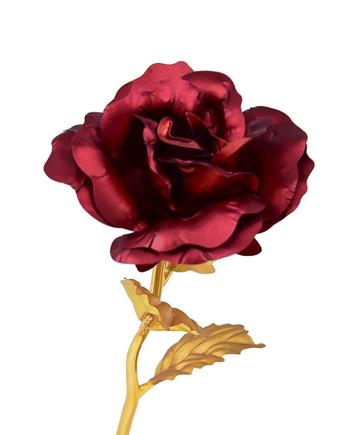JaipurCrafts 24K Gold Rose with Gift Box and Carry Bag (Red with Love Stand)