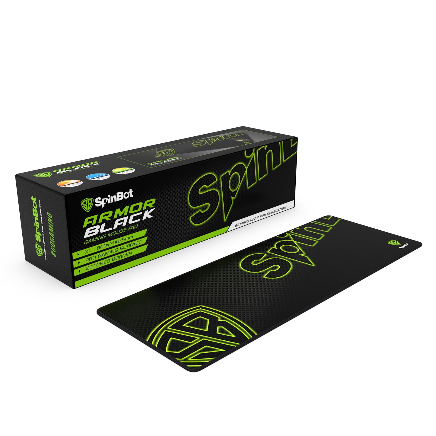 SpinBot Armor 5mm Thick Heavy Duty Pro Gaming Mousepad- XL