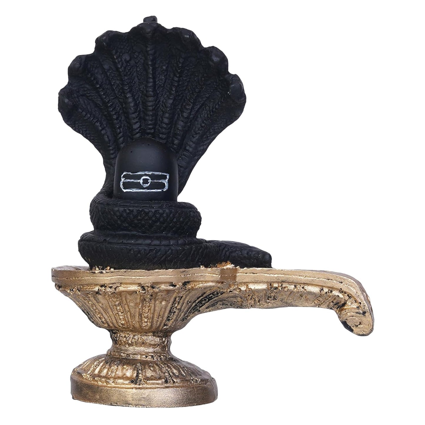 JaipurCrafts Premium Shivling with 5 Snake Shiv Lingam Statue Snake Idols of Shiva for Home Temple Decorative Diwali Vastu Gifts (Resin-5.11" Inches)