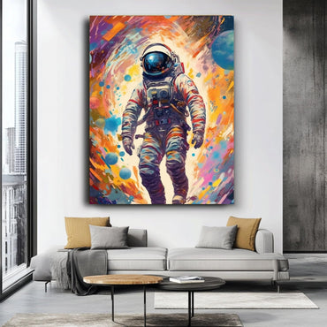 Webelkart Premium Acrylic Astronaut Canvas Painting For Wall Decoration/Wall Art Print for Living Room/Home Decoration Gift Item, Wall Painting (19 x13 Inches) Wall Art