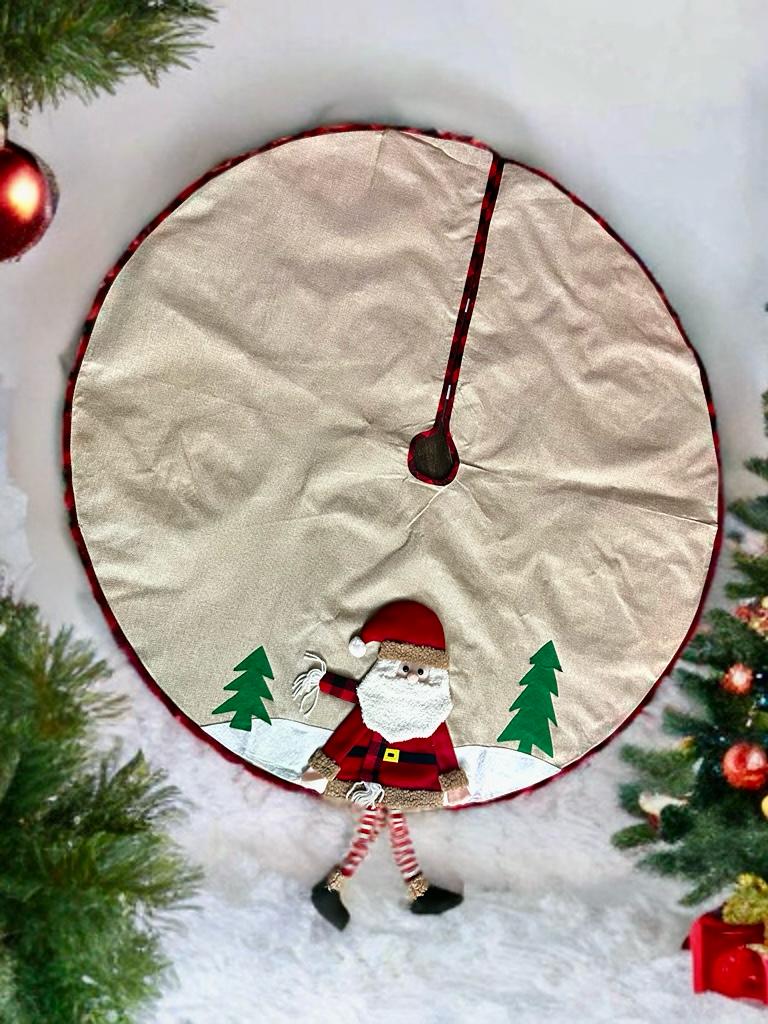 Santa 120 CM - large Christmas Skirt with hanging legs