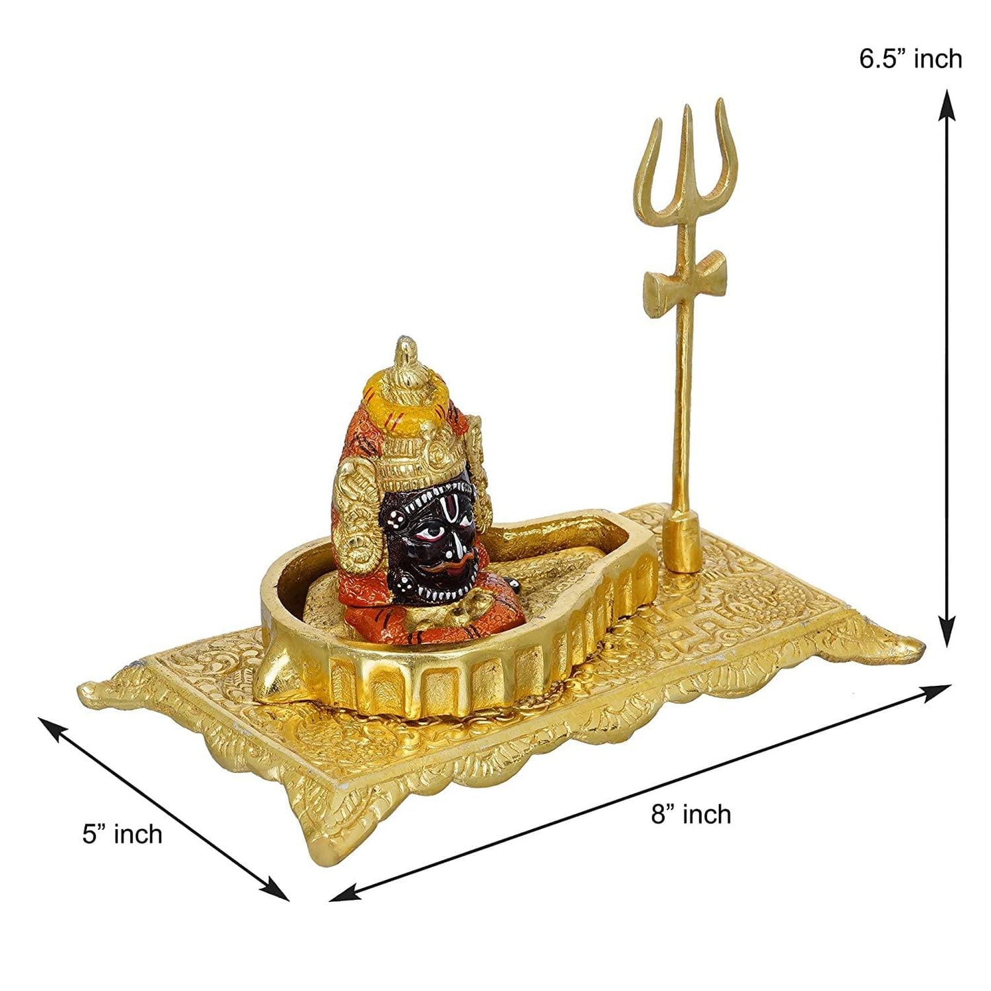 Webelkart Premium White Metal Colored Lord Shiva Statue/Mahakaal/shivling for Home puja| Abhishek Shviling for Home