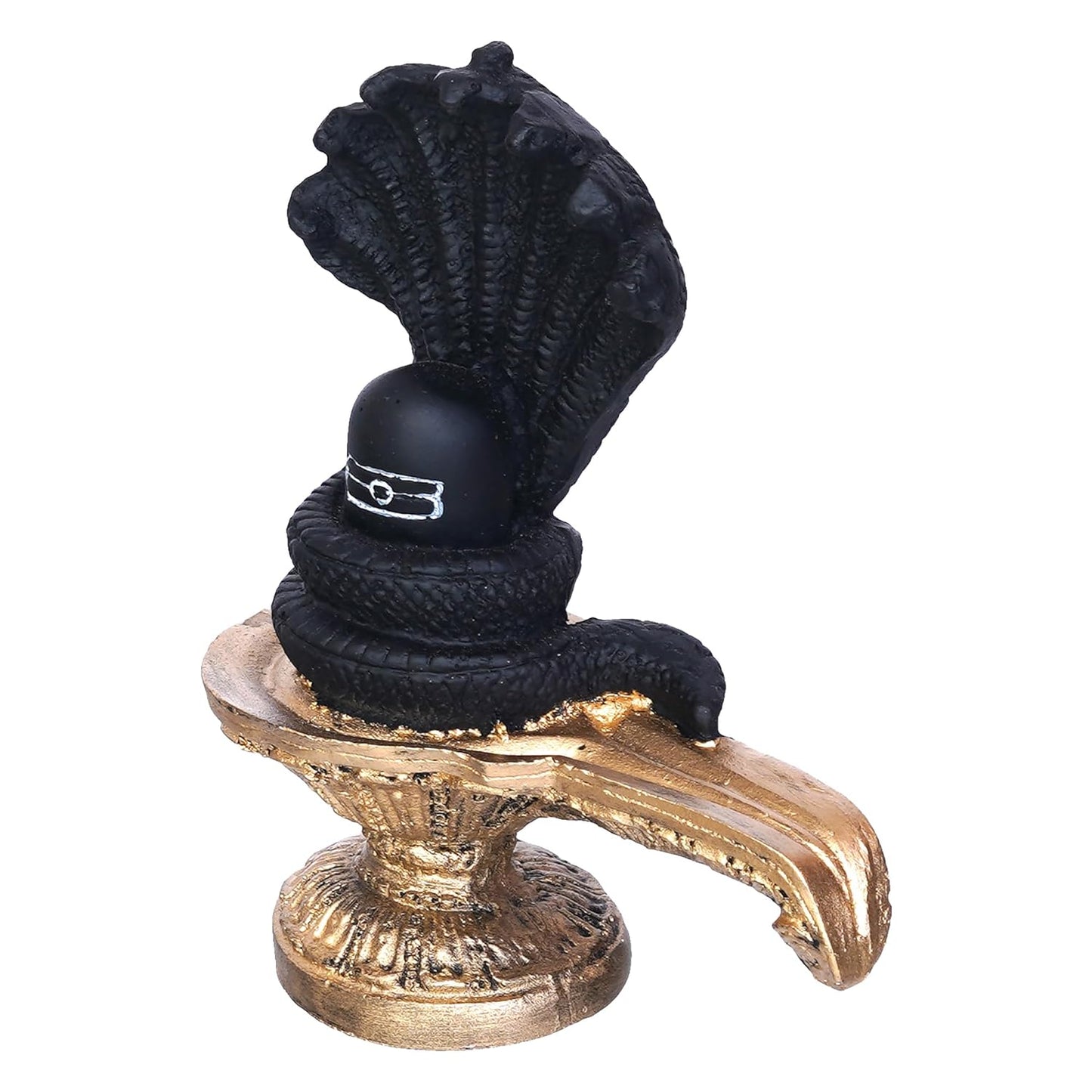 JaipurCrafts Premium Shivling with 5 Snake Shiv Lingam Statue Snake Idols of Shiva for Home Temple Decorative Diwali Vastu Gifts (Resin-5.11" Inches)
