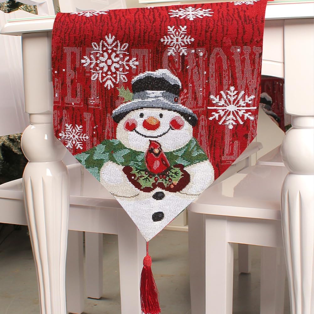 snowman Table Runner Dining Table Decoration