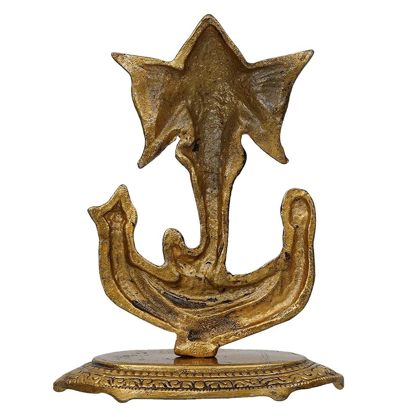 Webelkart Premium Metal Gold Finish Invisible Ganesha Idol Statue for Home and Office Decor| Ganesha Murti for Home (6.5 Inches)