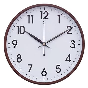 jaipurCrafts Premium Plastic Wall Clock for Home and Office Decor/Office Wall Clocks/Wall Clock for Living Room (Brown)