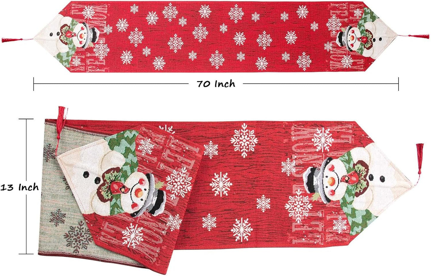 snowman Table Runner Dining Table Decoration
