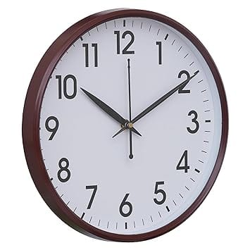 jaipurCrafts Premium Plastic Wall Clock for Home and Office Decor/Office Wall Clocks/Wall Clock for Living Room (Brown)