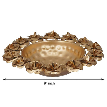 Webelkart Premium Decorative Flower Urli Bowl for Home Decor| Tealight Candle Holder for Home and Table Decor (9 Inches)