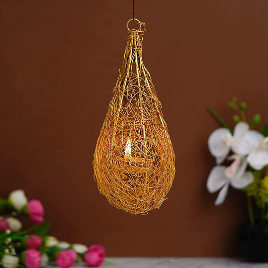 Webelkart Premium Bird Nest Lantern Tealight Candle Holder for Home and Office Decor | Metal Tealight Holder for Home|( 9 Inches)
