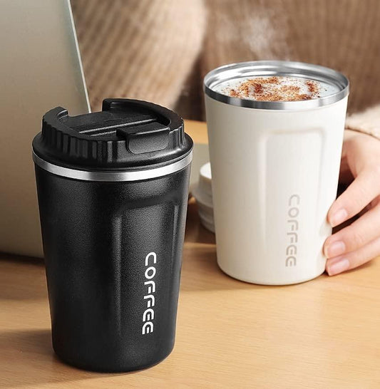 Thermo: Stainless Steel Insulated Coffee Mug with Leakproof Lid & Vacuum Insulation for Hot & Cold Beverages