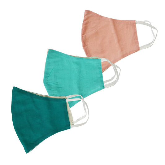 Webelkart Anti-Pollution Mask / Mask for Pollution / Face Mask Pack of 100% Cotton Elastic Strap (Multicolor) -3