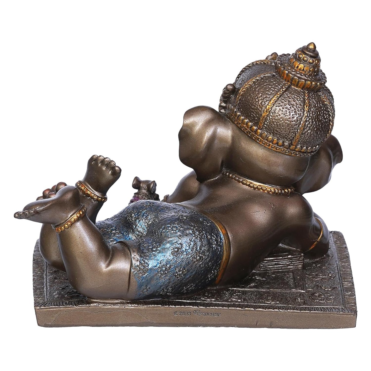 Webelkart Polyresin Book Reading Ganesha murti for Home,Ganesha Idol Statue Showpiece |Decoration Items for Home Decor|Table Decorative Gifts(6" Inches)