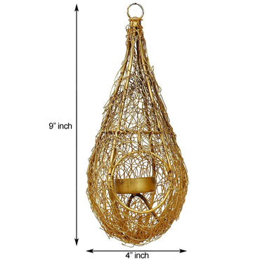 Webelkart Premium Bird Nest Lantern Tealight Candle Holder for Home and Office Decor | Metal Tealight Holder for Home|( 9 Inches)